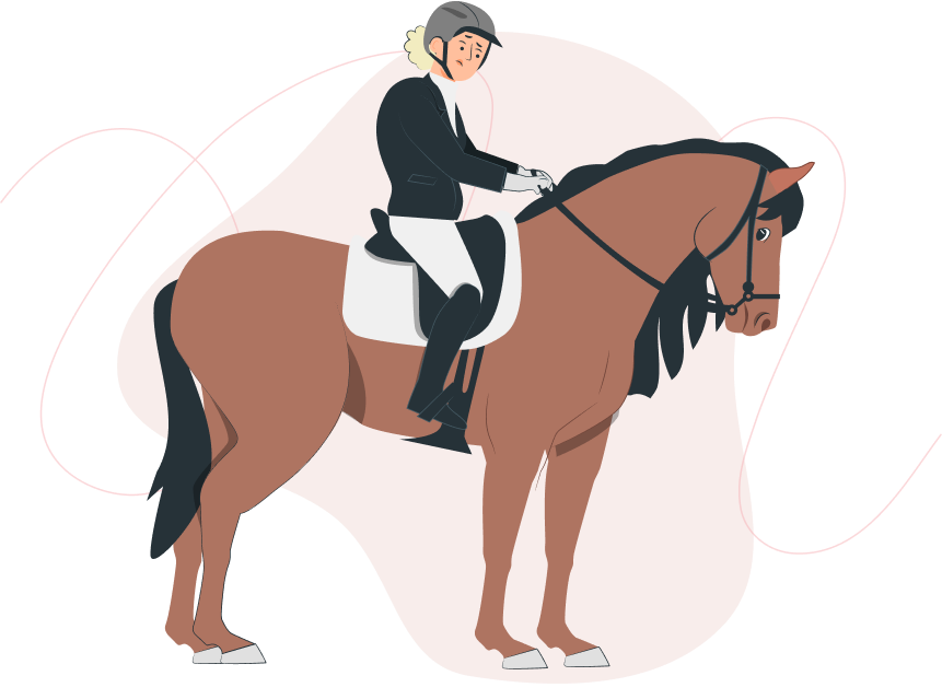 Mit dem Kurs von Equestrian Balance verbesserst du deine Körperhaltung beim Reiten.