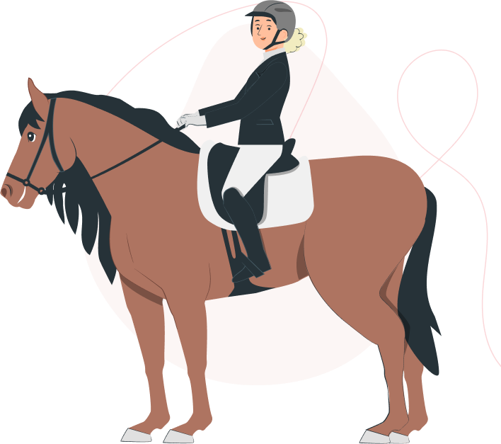 Mit meinem Fitnesskurs trainieren Reiterinnen und Reiter ihre Fitness und bekommen so mehr Stabilität beim Reiten.
